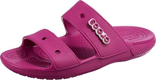 Crocs Unisex-adult Classic Two-strap Slide Sandal, Color: Dark Pink, Size:  41/42 EU price in Saudi Arabia | Amazon Saudi Arabia | kanbkam