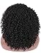 Kalyss Black Curly Synthetic Hair Wig Afro Kinky Curly Wigs for Black Women Curved L Part Natural Looking Hair Wigs for Womens Daily Wear Hairpiece