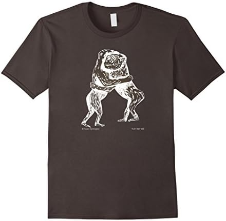 Mens Hugging Gorillas T-shirt - funny, cute animal friend love Medium Asphalt