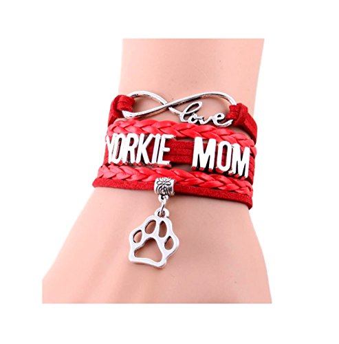 Handmade Leather Wrap Yorkie Bracelet