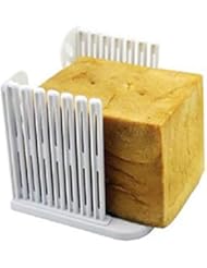 Hemoton Foldable Plastic Bread Slicer Sandwich Bagel Bread Toast Loaf Slice Cutter Mold for Home Kitchen DIY Baking