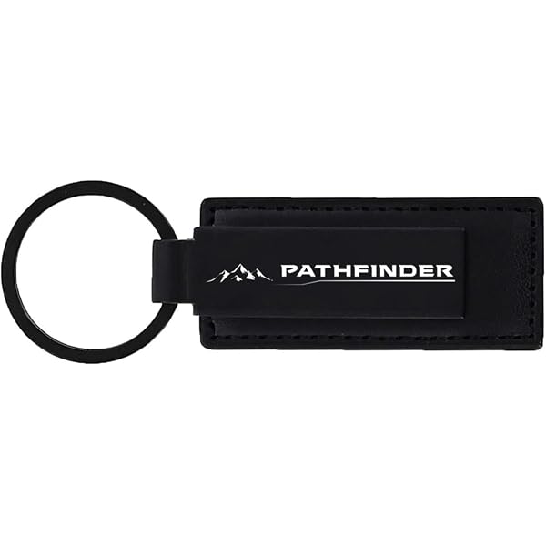 Nissan Logo Black Vegan Leather Key Chain with Laser Engraved