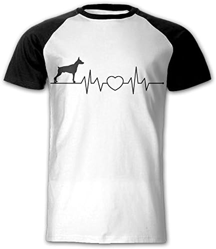 Dog Heartbeat 3D Print Men's Casual Raglan Short Sleeve T-Shirts
