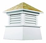 Good Directions Kent Vinyl Cupola with Wood Roof, 18" x 22"