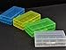 Bluecell Pack of Blue/Clear/Green/Yellow Battery Storage Case/Organizer/Holder for 18650 or CR123A Battery