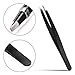 Tweezers Set, DUcare 3 Pieces Stainless Steel Tweezers for Eyebrow, Facial and Body Hair with Compact Travel Case Gift