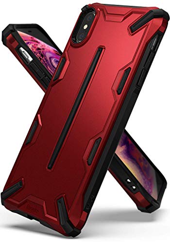 Ringke Dual-X Compatible with iPhone Xs Case, iPhone X Case Dual-Layer Reinforced Heavy Duty Defense Ergonomic Reassuring Grip Stylish Armor Protective Cover for iPhone Xs 5.8 inch - Red