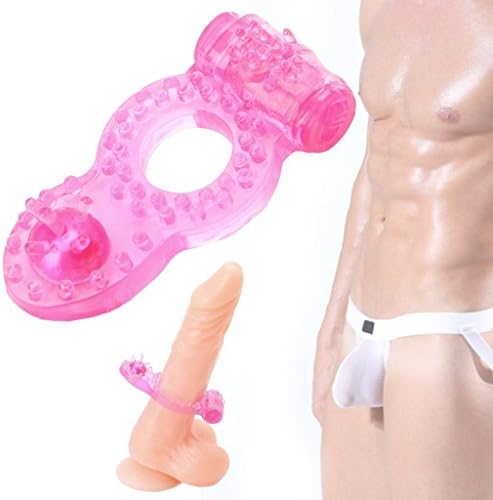 Fallove 8" Shape Vibrating P enis Rings, C ock Ring Stretchy Delay S e x Toys for Men
