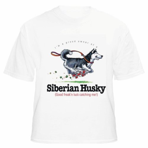 Beach Graphic Pros Siberian Husky Funny Friends Dog Lover Adult T-shirt-XXX-Large, White