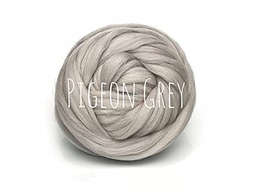 Chunky Wool - Pigeon - for arm Knitting Chunky Blanket Weaving Felting Jumbo Yarn Giant Wool Soft 50g (0.11lb) — image 1