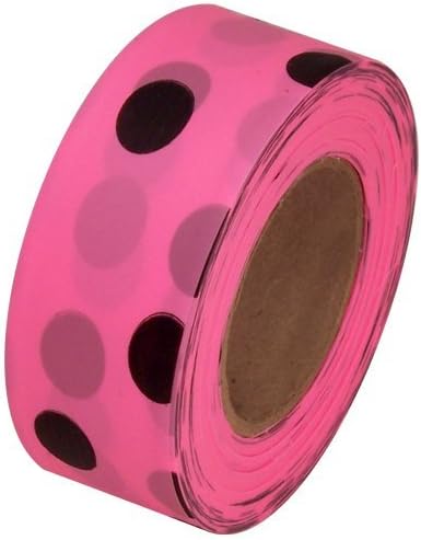 Polka Dot Flagging Tape 1-3/16" Non-Adhesive Plastic Ribbon