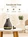 VicTsing 500ml Essential Oil Diffuser, Ultrasonic Aroma Diffuser with 10-20 Hours Longer Working Time, Humidifier with Waterless Auto-Off Function, 4 Timers, 7-Color LED Light for Home, Dark Brown