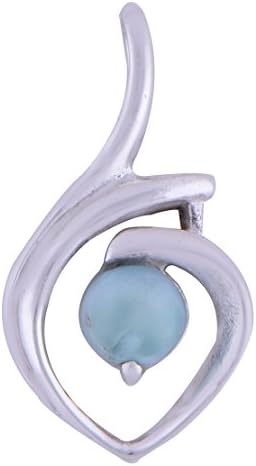 Silver Prince 3.4 grm Larimar Gemstone Pure 925 Silver Pendant