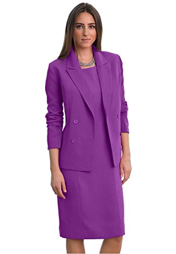 Jessica London Women's Plus Size 2-Piece Jacket Dress