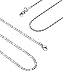 LOYALLOOK 4Pcs Womens Mens Stainless Steel Chain Necklace Mega Pack Rolo Figaro Rope Curb Chain Set 16-24