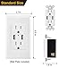 KEYGMA 4.2A/5V USB Outlet, Upgraded Electrical Wall Outlet with Dual High-Speed USB Ports, Duplex 15A Tamper Resistant USB Outlets Receptacle, Overcurrent Protection, White