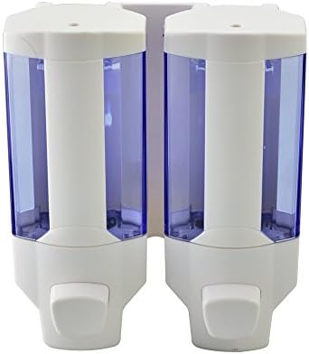 Dual Shampoo Conditioner or Soap Dispenser for Bath and Shower by Enchanted Chef Home Products