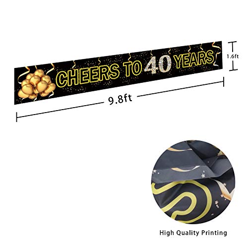Large-Cheers-to-40-Years-Banner-Black-Gold-40-Anniversary-Party-Sign-40th-Happy-Birthday-Banner
