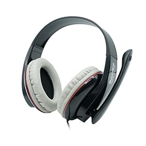 iCatch マイク付き 密閉型 スタジオ ヘッドホン 高音質 ゲーミングヘッドフォン ブラック