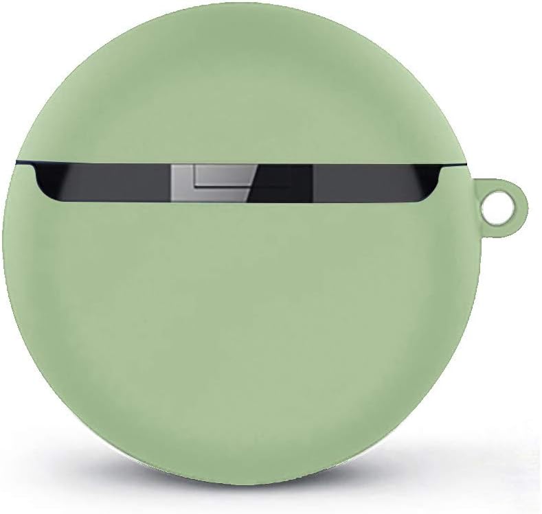 Lukame Silicone Case for Liquid Pocket Slim and Light Case Shockproof Protective Case for Huawei Freebuds 3 Charging Case with Carabiner(Green)
