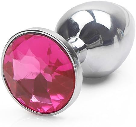 Yehenala Round Shaped Anal Plug - Stainless Steel Plated 3D Jewelry (M,ROSE)