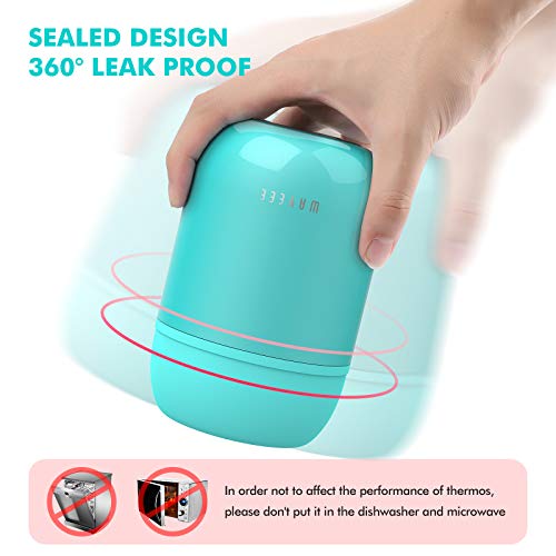 Insulated Food Jar WayEee Vacuum Bento Box Lunch Containers 16 oz for Kids Adults, Stainless