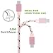 USB Type C Cable,Nylon Braided USB Type C Long Cord Fast Charging Sync Cable for Samsung Galaxy S20 S10 S10E S9 S8 Plus Note 10 9 LG Google Pixel OnePlus,etc.(Camo Pink 3Pack 3FT+6FT+10FT)