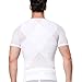 Tulucky Men's Short Sleeve Slimming Body Shirts Front Zipper Shaper Tank Tops (M, White)
