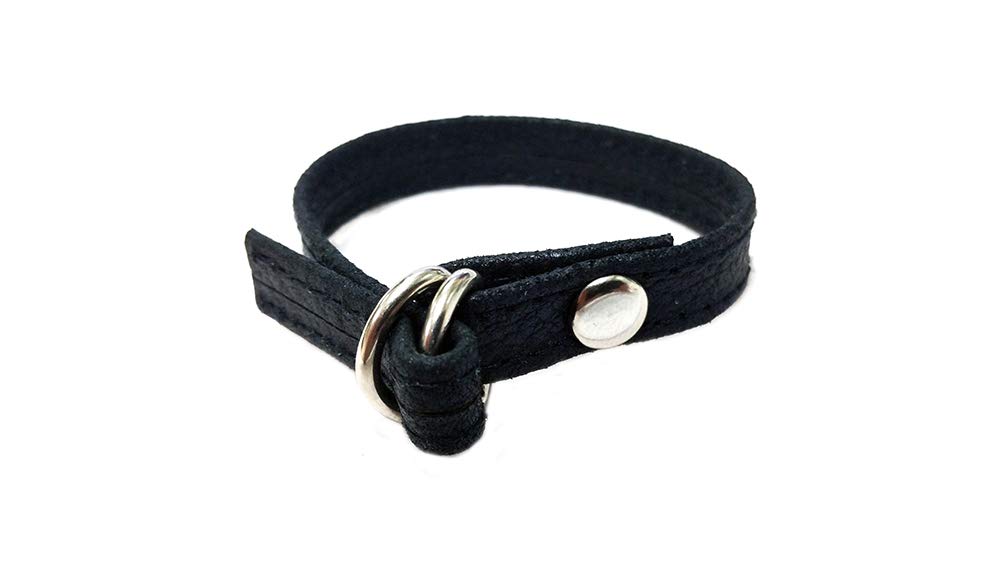 Rouge Garments One Size Black Double D-Ring Cock Strap, RDDC1116