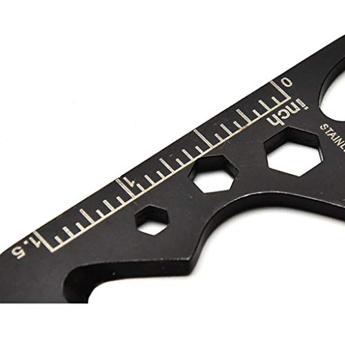 Sihand Bottle Opener Keychain Pliers Keychain Stainless Steel Multi-Function Tool Card Opener Pocket Tool (Black) - Thumbnail 5