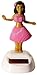 Mstechcorp, Set of 5 Aloha Dancing Hula Girl Hawaiian Bobble Head 1 Pink 1 Yellow 1 Red 1 Purple 1 Teal Solar Toy
