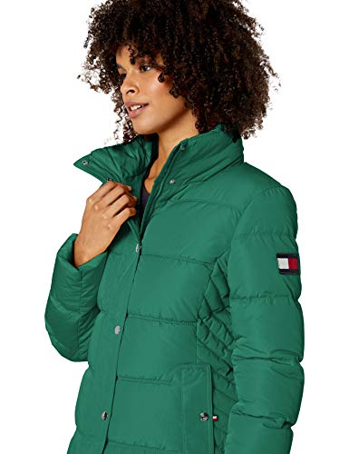 tommy hilfiger women's short down alternative jacket with zipout fleece hood