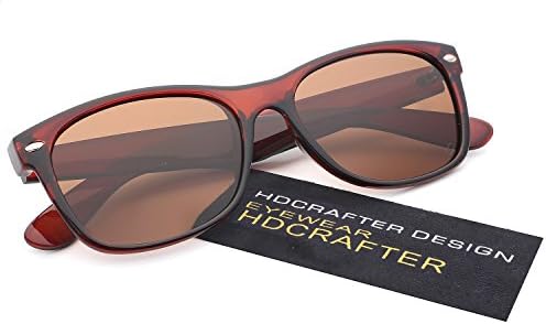 HDCRAFTER Classic Unisex Polarized Mirror Lens Wayfarer Sunglasses 55MM