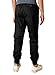 HEMOON Mens Regular Fit Twill Chino Harem Jogger Pants Medium P06-Black