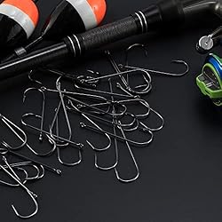 Dr.Fish 100 Pack Aberdeen Hooks Offset Hooks Live