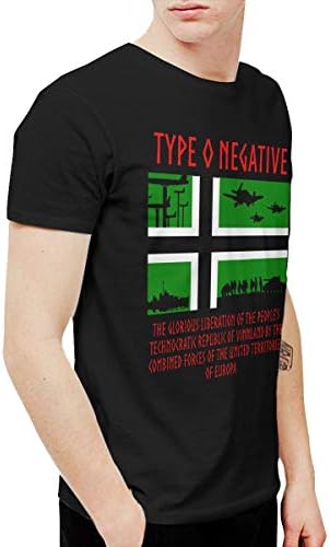 BAKAKAZHA Men's Type O Negative The Glorious Liberation Short Sleeve T-Shirt Black