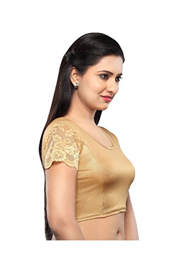 Saris and Things Gold Shimmer Strechable Ready-made Saree Blouse Choli - Image 4