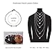 Women White 3 Cultured Freshwater Pearls Choker Necklace on Genuine Leather Cord Knotted Jewelry-Black 16