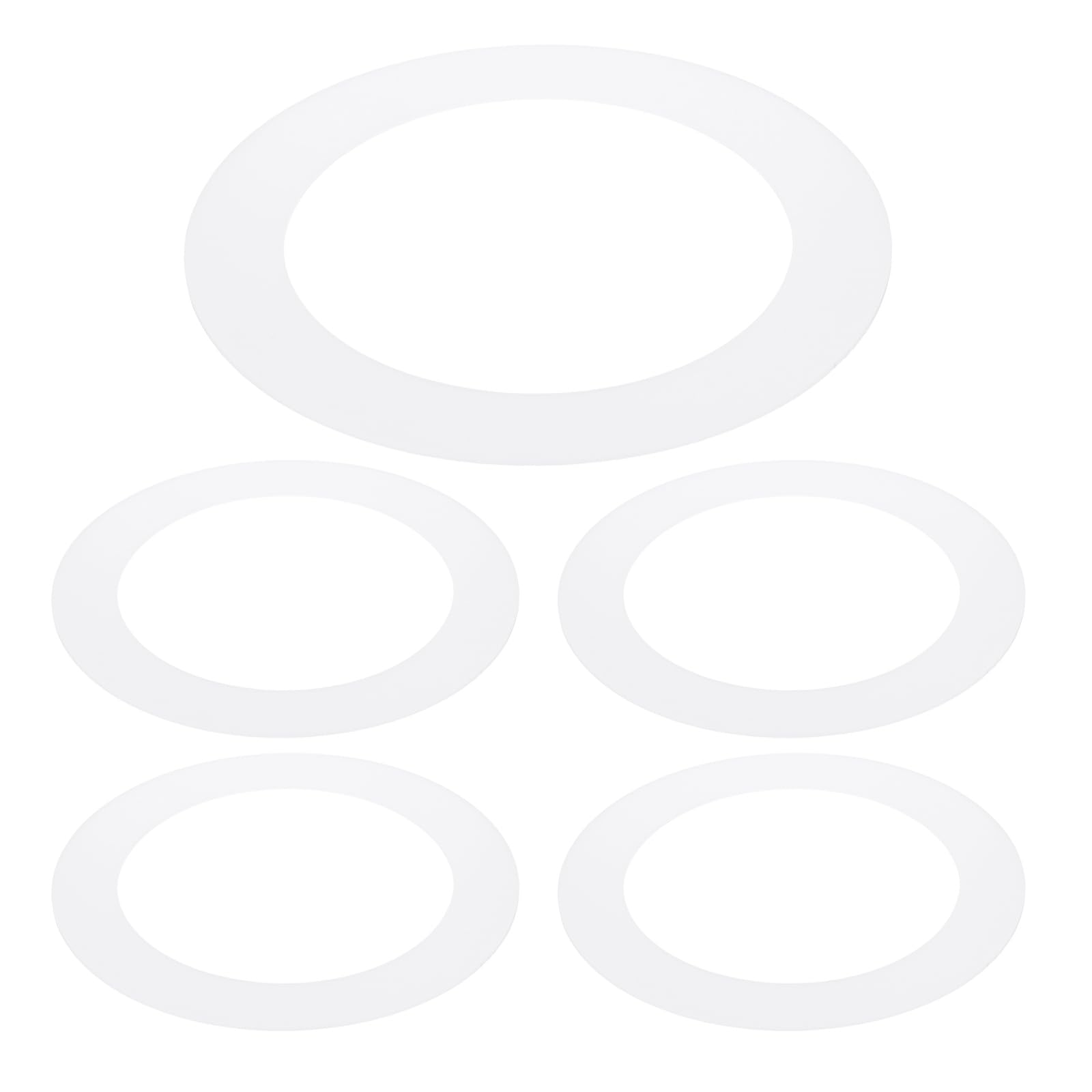 Photo 1 of * only comes with one *
PATIKIL 4" ID 5.5" OD Plastic Trim Ring, 5 Pcs Ceiling Light Goof Rings Matte Circular Light Cover Lighting Fixture for Ceiling Wall Recessed Can Downlights, Translucent Matte White