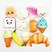Bingole 10PCS Kawaii Random Squishy Soft Panda Bread Buns Donuts Toasts Toys Bag Phone Strap Pendants Charms