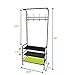 Mind Reader Coat and Shoe Rack, Hall Tree, Freestanding , Coat Tree, Hat, Jacket, Purse, Metal, 24