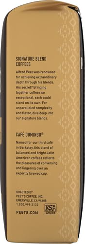 PEET’S COFFEE, MEDIUM ROAST GROUND COFFEE – CAFE DOMINGO 10.5 OUNCE BAG