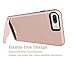 iPhone 7 Case, Allovit [Kickstand] [Heavy Duty] [Hard PC + Soft TPU] Dual Layer Shock Protective Wallet Case for iPhone 7 (Rose Gold)