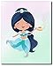 Princess Kids Wall Decor - Belle Ariel Cinderella Snow White Jasmine Aurora Set of 6 Cute Art (8 inches x 10 inches) Prints