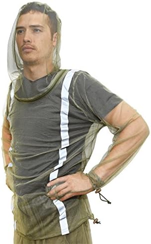 Sketon Mosquito Bug Net Jacket with Reflectors, Pants and Mitt's Mosquito Suit Bug Suit with Zipper on Hood for Camping Hiking and Yard Work, for Bug Mosquito Protection with Small Carrying Pouch