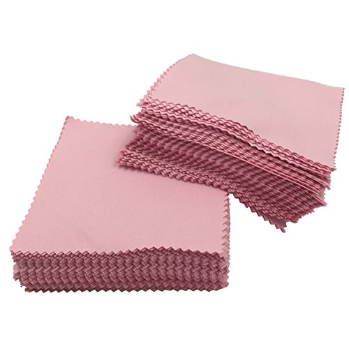 image for Lantee 100 Pcs Jewelry Cleaning Cloth Polishing Cloth for Sterling Sil