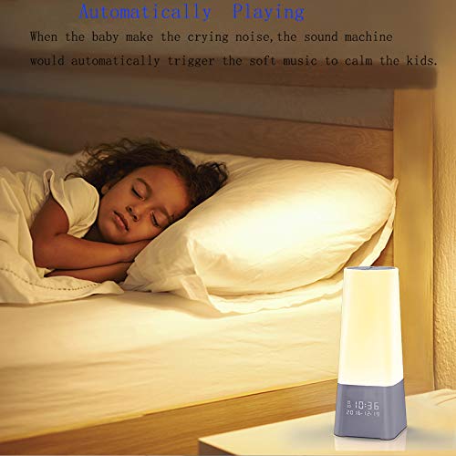 Smart Sleep Soother Baby Rest Night The Sleep MiracleTherapy Machine Baby Soft Music with App Control Training Clock for Kid White Noise Sound Shhh Machine Help Sleep Monitor Gift