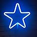 QiaoFei Blue Theme Home/Party Decor Light,Cute Neon Star Sign Shaped Decor Light,Marquee Signs/Wall Decor for Christmas,Birthday Party,Kids Room, Living Room, Wedding Party Decor(Blue)