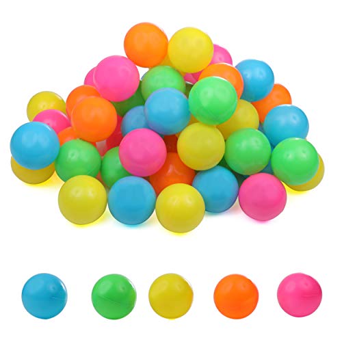High Bounce 90 Crush Proof Plastic Balls for Ball Pits, Tents and Playhouses; 5 Assorted Colors and Storage Bag - Thumbnail 5
