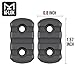 Braudel M-LOK Rail Section, 3-Slots Lightweight Picatinny M-lok Rail Mount System with Thread Locking Screws, Wrench and Nuts, 2 Pack